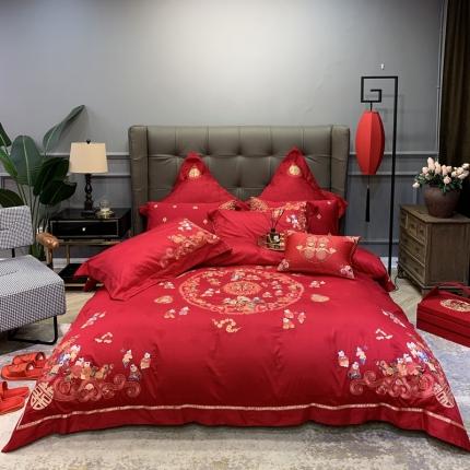 91家纺网 家纺一手货源 找家纺 （总）JUICY橘滋 2021高定婚嫁系列四件套