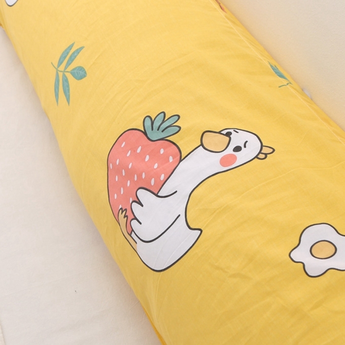 91家纺网 家纺一手货源 找家纺 锦绣万家 2021新款纯棉双人枕套全棉长枕套/只 草莓鸭