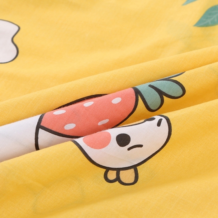 91家纺网 家纺一手货源 找家纺 锦绣万家 2021新款纯棉双人枕套全棉长枕套/只 草莓鸭