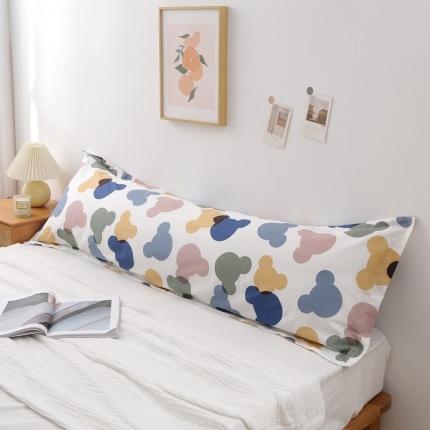 91家纺网 家纺一手货源 找家纺 锦绣万家 2021新款纯棉双人枕套全棉长枕套/只 多彩熊仔