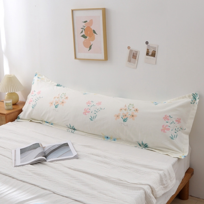 91家纺网 家纺一手货源 找家纺 锦绣万家 2021新款纯棉双人枕套全棉长枕套/只 红颜丝语