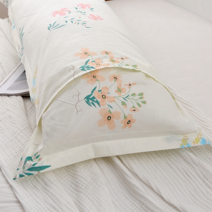 91家纺网 家纺一手货源 找家纺 锦绣万家 2021新款纯棉双人枕套全棉长枕套/只 红颜丝语