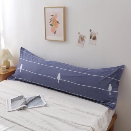 91家纺网 家纺一手货源 找家纺 锦绣万家 2021新款纯棉双人枕套全棉长枕套/只 青鸟