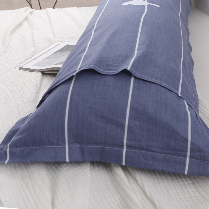 91家纺网 家纺一手货源 找家纺 锦绣万家 2021新款纯棉双人枕套全棉长枕套/只 青鸟