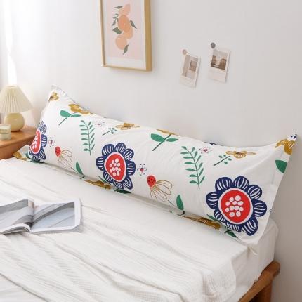 91家纺网 家纺一手货源 找家纺 锦绣万家 2021新款纯棉双人枕套全棉长枕套/只 太阳花