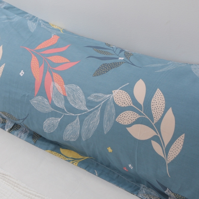 91家纺网 家纺一手货源 找家纺 锦绣万家 2021新款纯棉双人枕套全棉长枕套/只 叶语玲珑