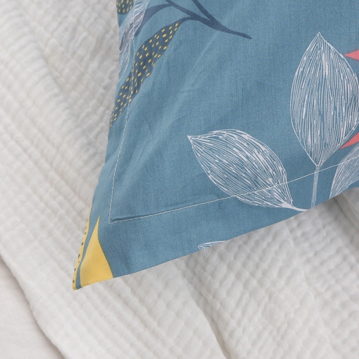 91家纺网 家纺一手货源 找家纺 锦绣万家 2021新款纯棉双人枕套全棉长枕套/只 叶语玲珑