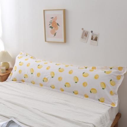 锦绣万家 2021新款纯棉双人枕套全棉长枕套/只 一颗柠檬