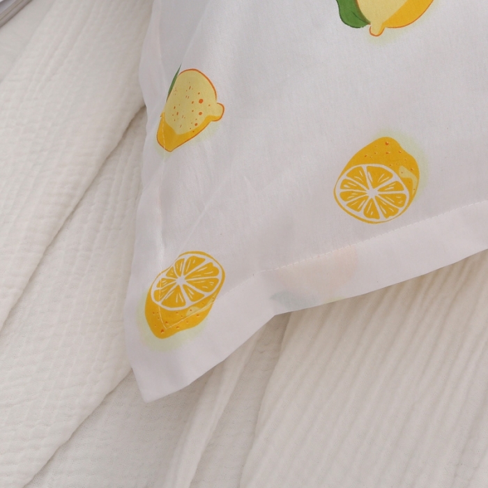 91家纺网 家纺一手货源 找家纺 锦绣万家 2021新款纯棉双人枕套全棉长枕套/只 一颗柠檬