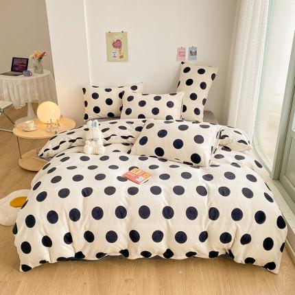 91家纺网 家纺一手货源 找家纺 雅居纺 2022新款印花牛奶绒四件套 圆舞曲