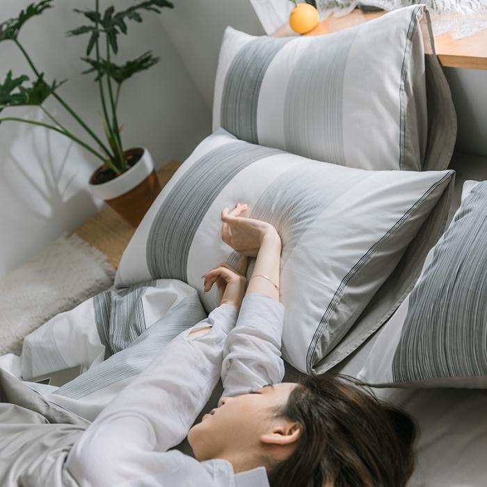 91家纺网 家纺一手货源 找家纺 (总）琪格格 2022新款纯棉简约宜家四件套