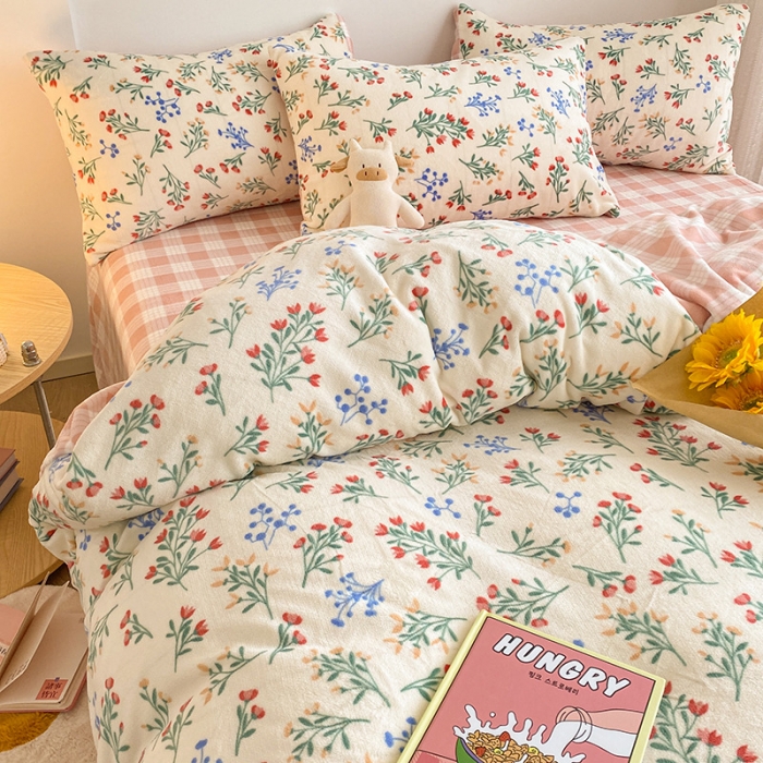 91家纺网 家纺一手货源 找家纺 雅居纺 2022新款印花牛奶绒四件套 花千骨