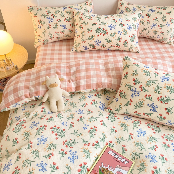 91家纺网 家纺一手货源 找家纺 雅居纺 2022新款印花牛奶绒四件套 花千骨