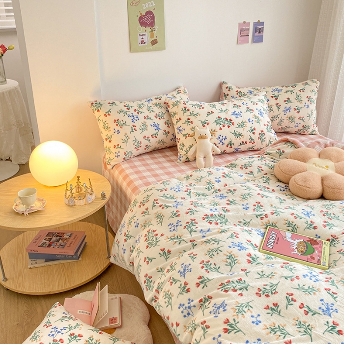 91家纺网 家纺一手货源 找家纺 雅居纺 2022新款印花牛奶绒四件套 花千骨