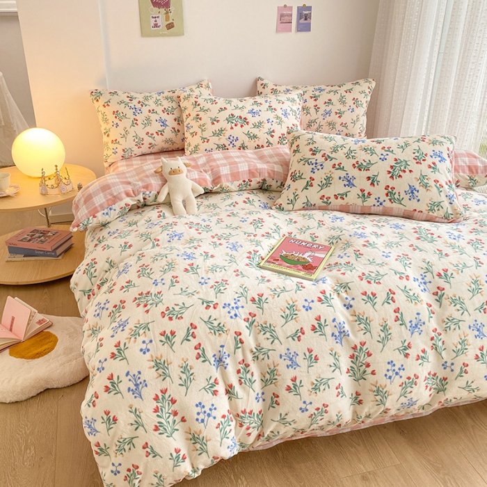 91家纺网 家纺一手货源 找家纺 雅居纺 2022新款印花牛奶绒四件套 花千骨