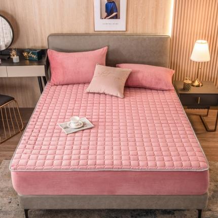 91家纺网 家纺一手货源 找家纺 （总）席世家200G牛奶绒夹棉床笠 单床笠直播爆款床笠