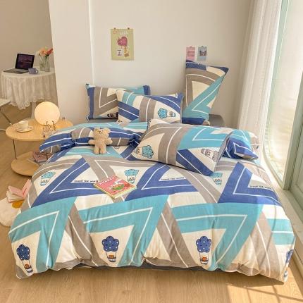 雅居纺 2022新款印花牛奶绒四件套 去旅行