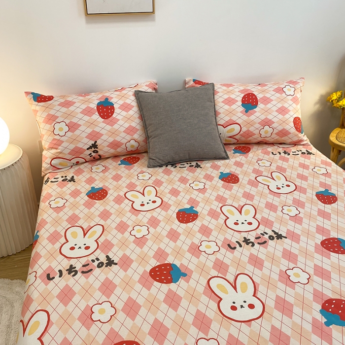 91家纺网 家纺一手货源 找家纺 简宜家居2023新款全棉A版床单 莓莓兔团