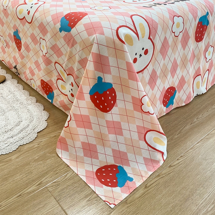 91家纺网 家纺一手货源 找家纺 简宜家居2023新款全棉A版床单 莓莓兔团