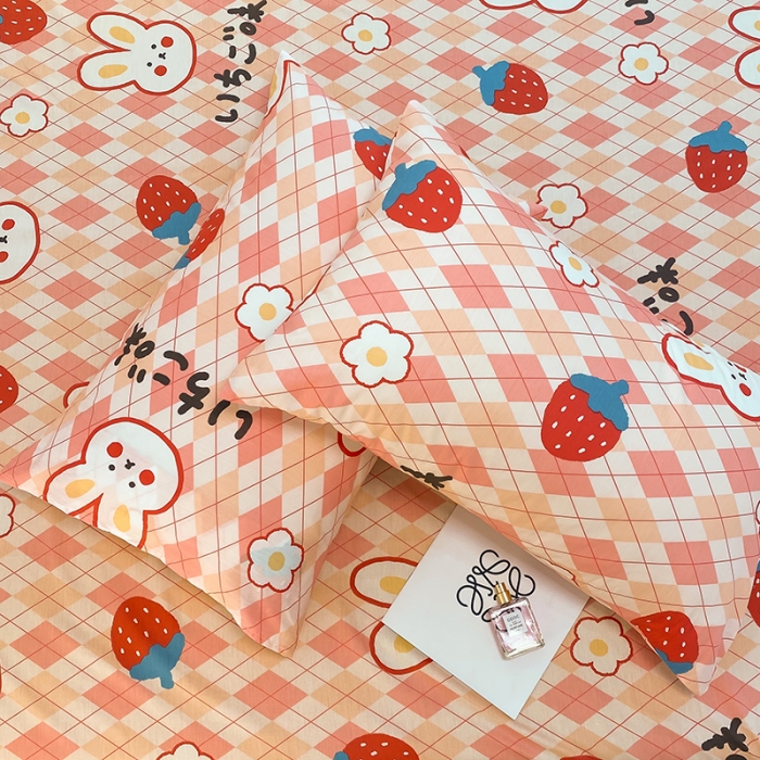 91家纺网 家纺一手货源 找家纺 简宜家居2023新款全棉A版床单 莓莓兔团