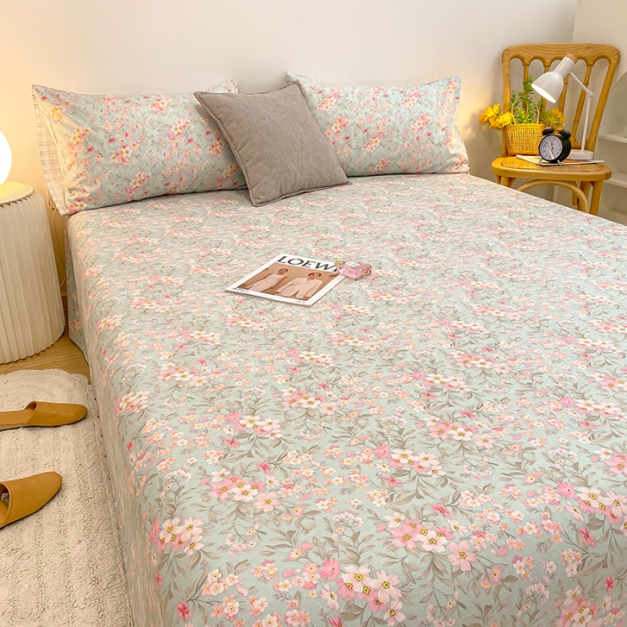 91家纺网 家纺一手货源 找家纺 简宜家居2023新款全棉A版床单 之桃