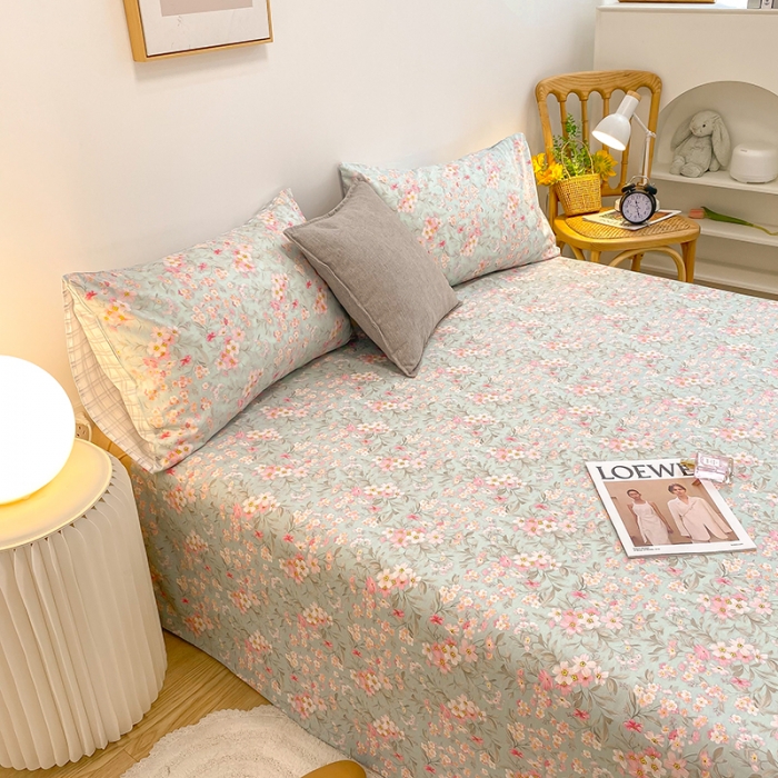 91家纺网 家纺一手货源 找家纺 简宜家居2023新款全棉A版床单 之桃