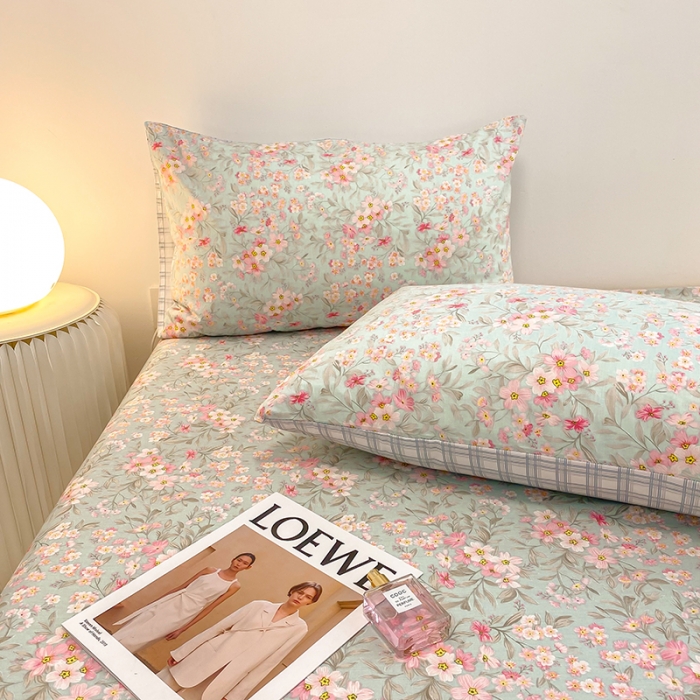 91家纺网 家纺一手货源 找家纺 简宜家居2023新款全棉A版床单 之桃