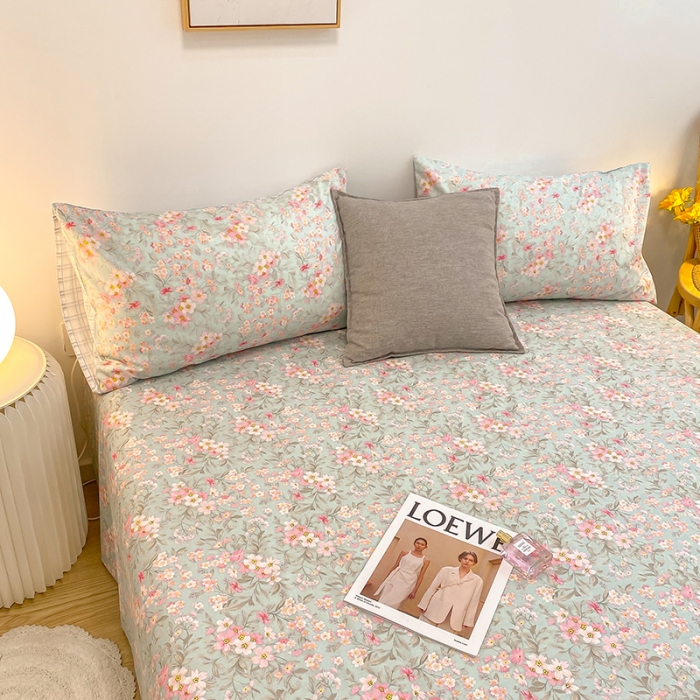 91家纺网 家纺一手货源 找家纺 简宜家居2023新款全棉A版床单 之桃