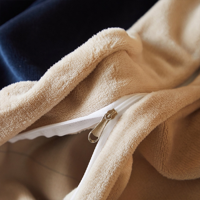 91家纺网 家纺一手货源 找家纺 骏腾 2022新款加厚牛奶绒刺绣四件套法莱绒三件套 暖心-宝兰