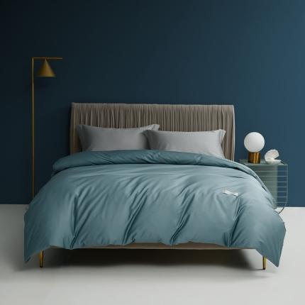 8小时家纺 2023新款贡缎长绒棉单被套 海因蓝