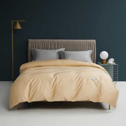 8小时家纺 2023新款贡缎长绒棉单被套 香槟金