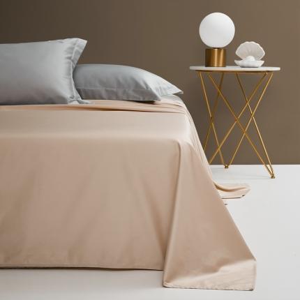 91家纺网 家纺一手货源 找家纺 8小时家纺 2023新款贡缎长绒棉床单 亚麻棕