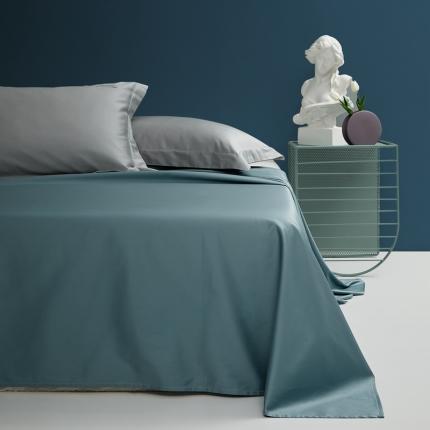 8小时家纺 2023新款贡缎长绒棉床单 海因蓝