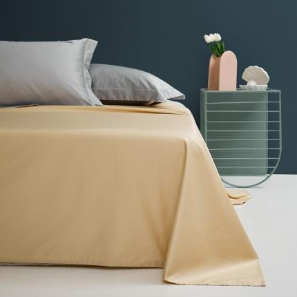 8小时家纺 2023新款贡缎长绒棉床单 香槟金