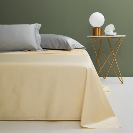 8小时家纺 2023新款贡缎长绒棉床单 向阳黄