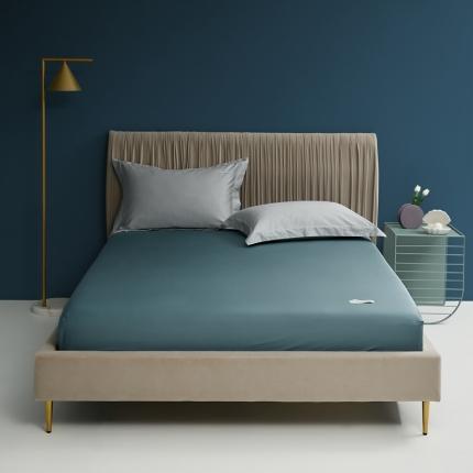 91家纺网 家纺一手货源 找家纺 8小时家纺 2023新款贡缎长绒棉床笠 海因蓝