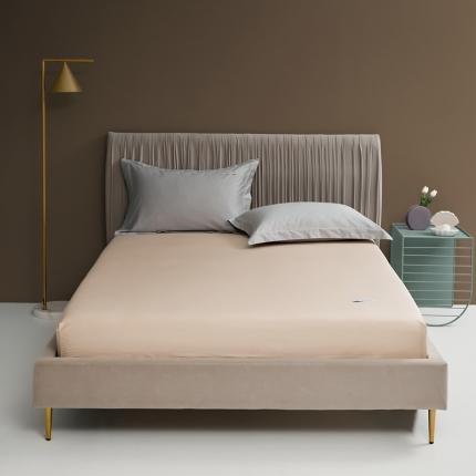 91家纺网 家纺一手货源 找家纺 8小时家纺 2023新款贡缎长绒棉床笠 亚麻棕