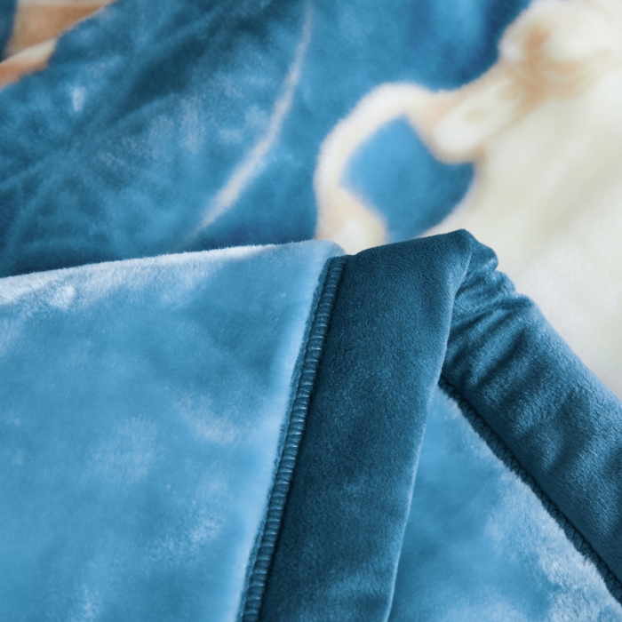 91家纺网 家纺一手货源 找家纺 凯轩毛毛毯毯子 2024新款安哥拉云毛毯毯子 毛毛毯毯子  皇室世家   蓝