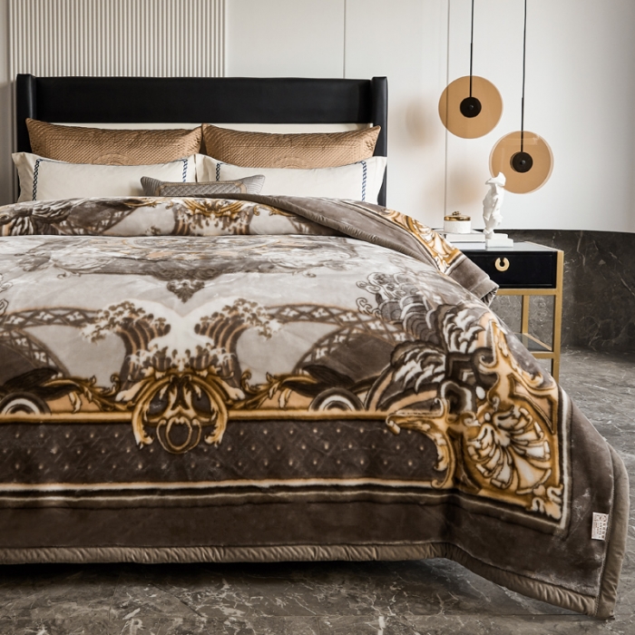 91家纺网 家纺一手货源 找家纺 凯轩毛毛毯毯子 2024新款安哥拉云毛毯毯子 毛毛毯毯子 皇室世家  灰