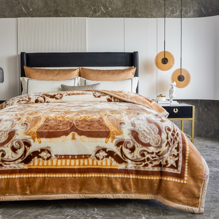 91家纺网 家纺一手货源 找家纺 凯轩毛毛毯毯子 2024新款安哥拉云毛毯毯子 毛毛毯毯子 皇室世家  卡其