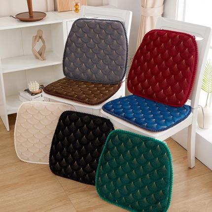 （总）爱家居 2021新款荷兰绒绗缝款餐椅垫