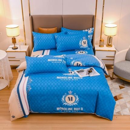 91家纺网 家纺一手货源 找家纺 青竹苑 2021新款全棉磨毛印花四件套 爱丁堡