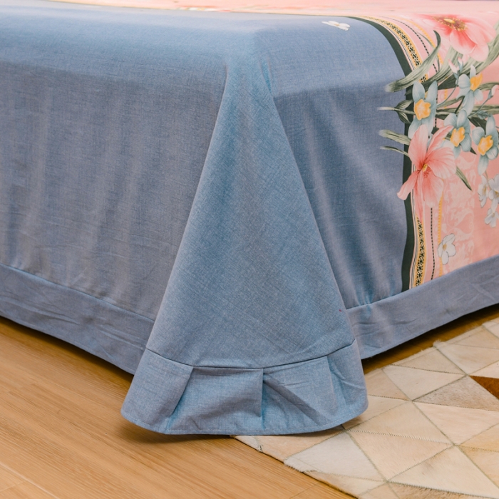 91家纺网 家纺一手货源 找家纺 青竹苑 2021新款全棉磨毛印花四件套 彼岸幽香