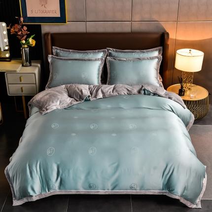 91家纺网 家纺一手货源 找家纺 新品本草艾香贡缎提花莫代尔天丝牛奶绒法兰绒珊瑚绒四件套