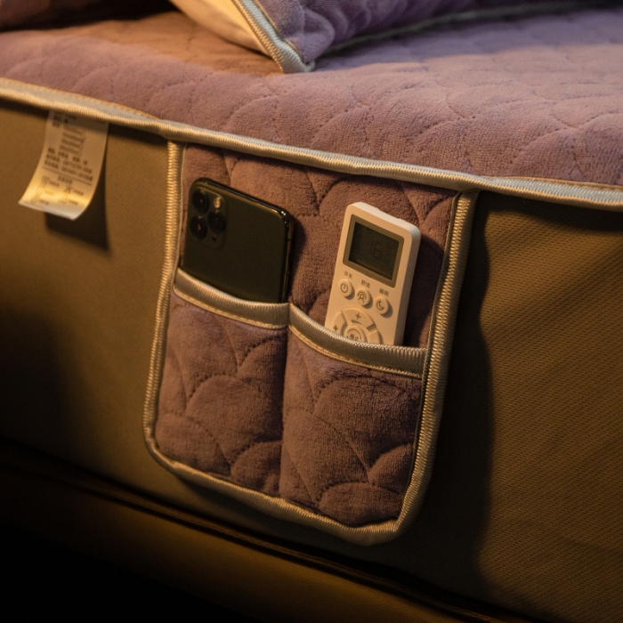 91家纺网 家纺一手货源 找家纺 棉生活家纺 2021新款秋冬多功能牛奶绒床笠 魅紫