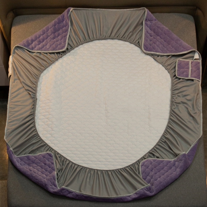 91家纺网 家纺一手货源 找家纺 棉生活家纺 2021新款秋冬多功能牛奶绒床笠 魅紫