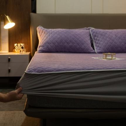 棉生活家纺 2021新款秋冬多功能牛奶绒床笠 魅紫