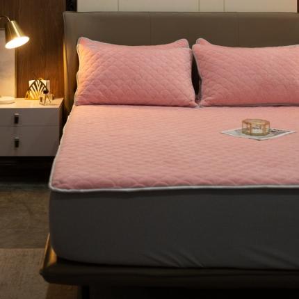 棉生活家纺 2021新款秋冬多功能牛奶绒床笠 樱花粉