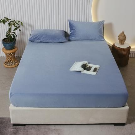 小米笠 2021新款A类婴儿绒床笠 ins蓝