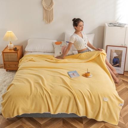 91家纺网 家纺一手货源 找家纺 （总）BOSS 2021新款华夫格牛奶绒多功能毯